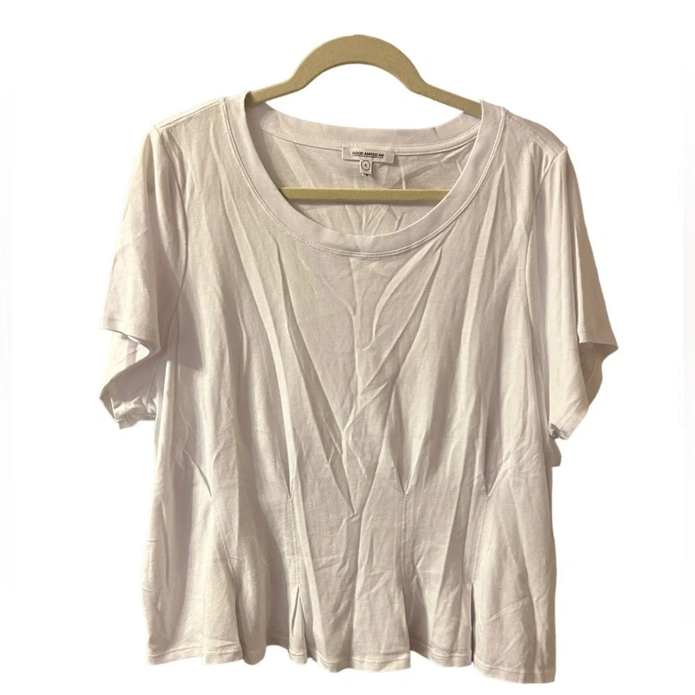 NWT GOOD AMERICAN WHITE DART WAIST TEE